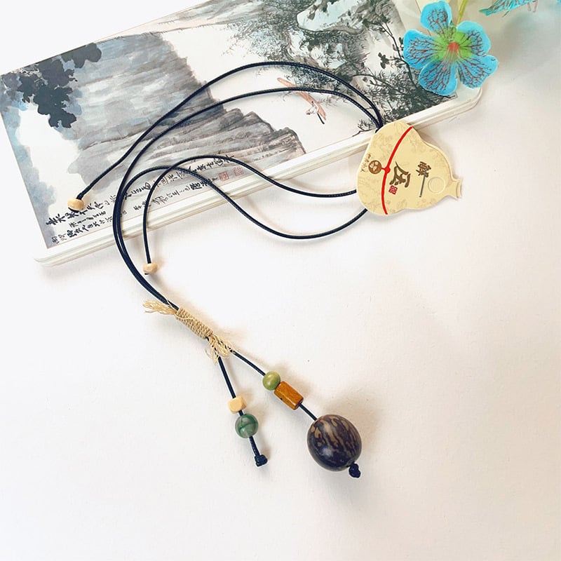 Unisex ilga megztinio grandinė su mediniais elementais etniniu stiliumi, megzti medvilninio-linų karoliai — Medžiaga: augalinių vaisių grandinė; Grandinės stilius: odinis virvas; Tipas: megztinio grandinė, ilgas karoliai; Išplėstinė grandinė: 11 cm ar daug