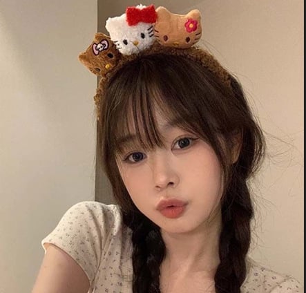 Plīša galvas lente, materiāls: audums, roku darbs, universāla, stilā: karikatūra