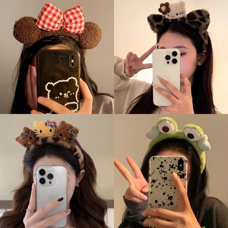 Plīša galvas lente, materiāls: audums, roku darbs, universāla, stilā: karikatūra