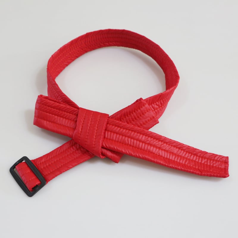 Sieviešu josta kaprtam ar kokvilnas pildījumu, saitēm ar auklu, austā josta ar plastmasas sprādzi, mašīnas dizains, platums 2–4 cm