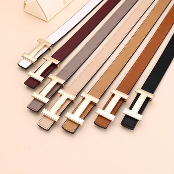 Sieviešu josta ar H formu no PU ādas, sakausējuma sprādze, gluda sprādze; platums 2–4 cm; daudzfunkcionāla kleitai un džinsiem, minimālistisks, elegants stils; caurumu urbšana, elektroplakēšana.