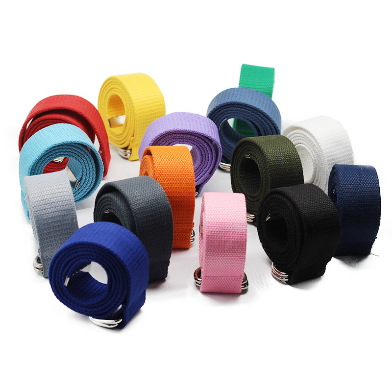 Kanvas josta ar dubultās gredzenes sprādzi, austs lentes – sievietēm Korejas stilā