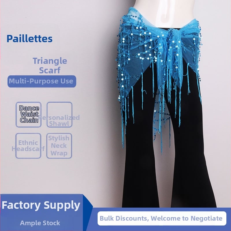 Chongwu Pilvo šokių diržas su kutais, suaugusioms moterims, audinys medžiaga, vienos kilpos diržas