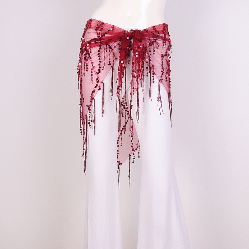 Chongwu Pilvo šokių diržas su kutais, suaugusioms moterims, audinys medžiaga, vienos kilpos diržas