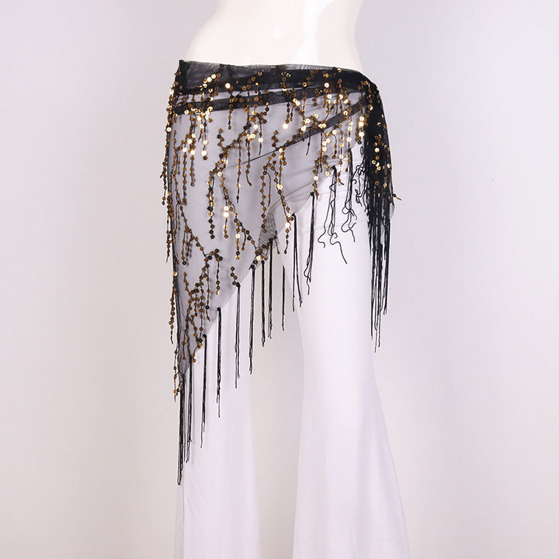 Chongwu Pilvo šokių diržas su kutais, suaugusioms moterims, audinys medžiaga, vienos kilpos diržas