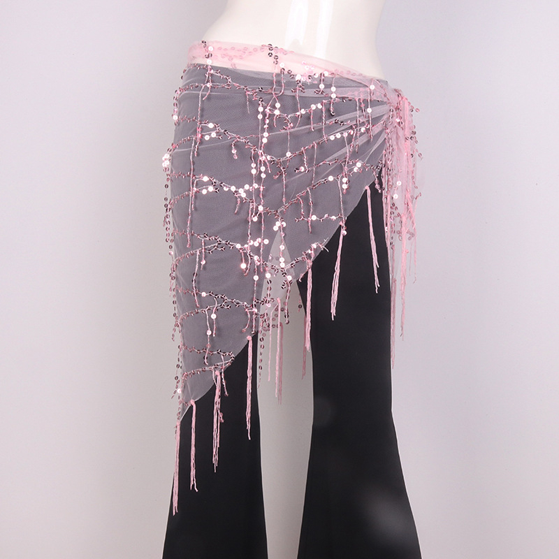 Chongwu Pilvo šokių diržas su kutais, suaugusioms moterims, audinys medžiaga, vienos kilpos diržas