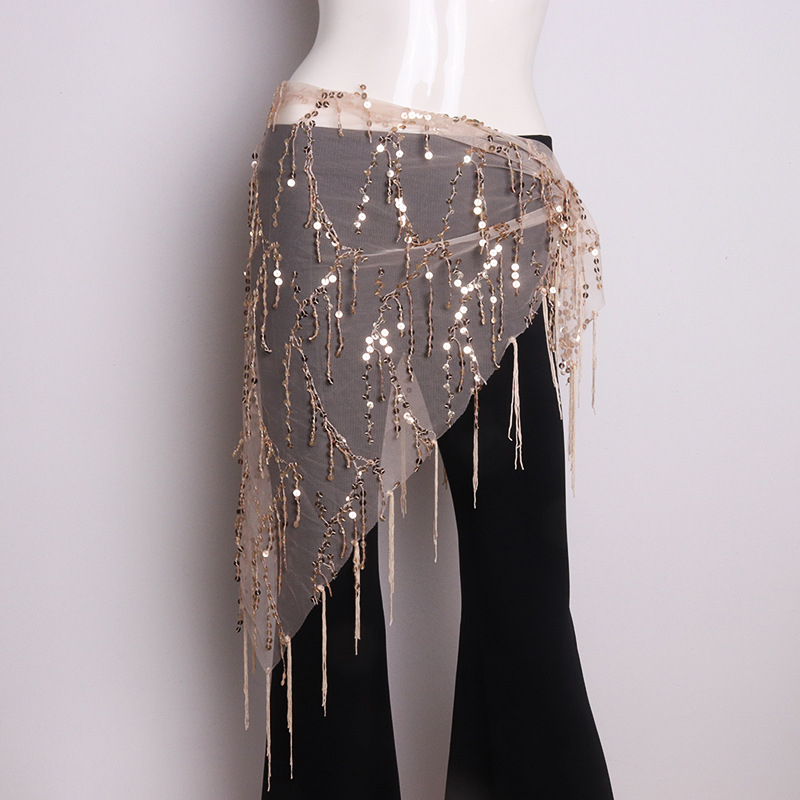 Chongwu Pilvo šokių diržas su kutais, suaugusioms moterims, audinys medžiaga, vienos kilpos diržas