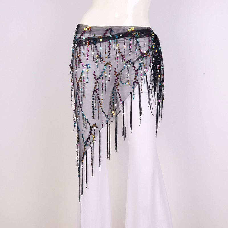 Chongwu Pilvo šokių diržas su kutais, suaugusioms moterims, audinys medžiaga, vienos kilpos diržas