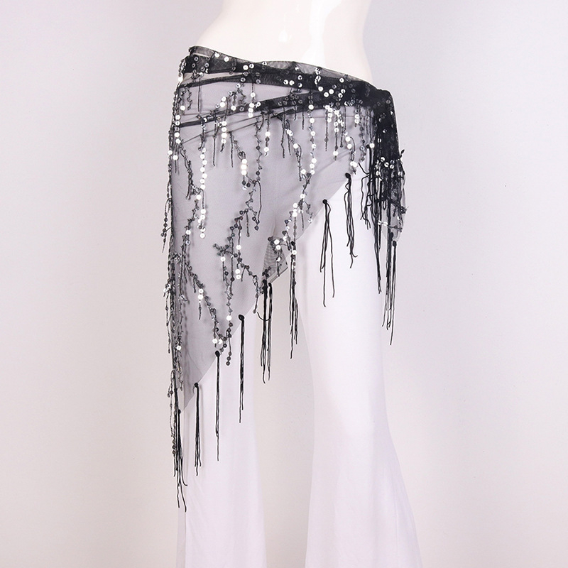 Chongwu Pilvo šokių diržas su kutais, suaugusioms moterims, audinys medžiaga, vienos kilpos diržas