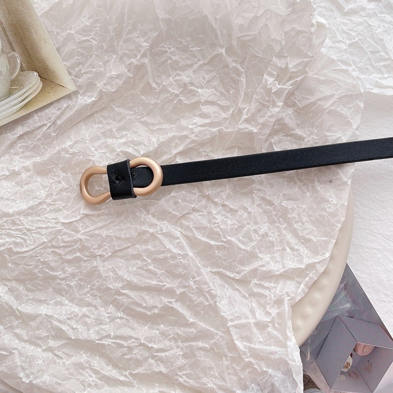 Sieviešu ādas josta kleitai, divslāņu liellopa āda, sprādze no sakausējuma, platums zem 2 cm, elektroplatinga apdare