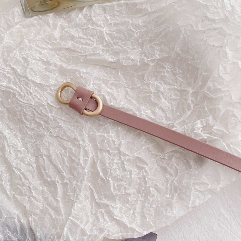 Sieviešu ādas josta kleitai, divslāņu liellopa āda, sprādze no sakausējuma, platums zem 2 cm, elektroplatinga apdare