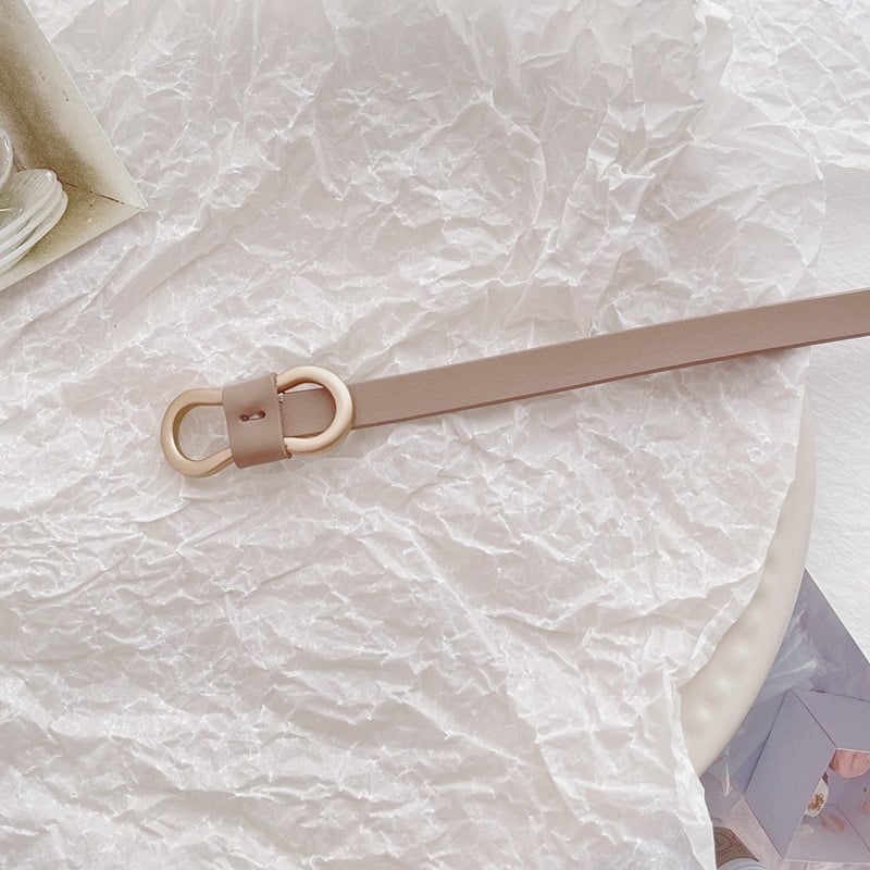 Sieviešu ādas josta kleitai, divslāņu liellopa āda, sprādze no sakausējuma, platums zem 2 cm, elektroplatinga apdare