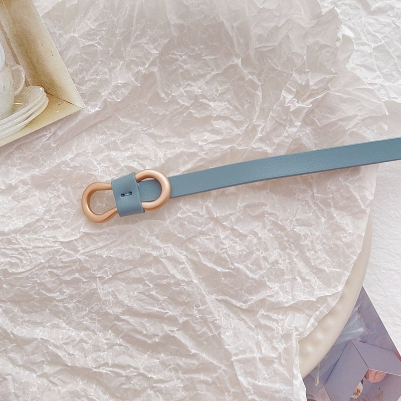 Sieviešu ādas josta kleitai, divslāņu liellopa āda, sprādze no sakausējuma, platums zem 2 cm, elektroplatinga apdare