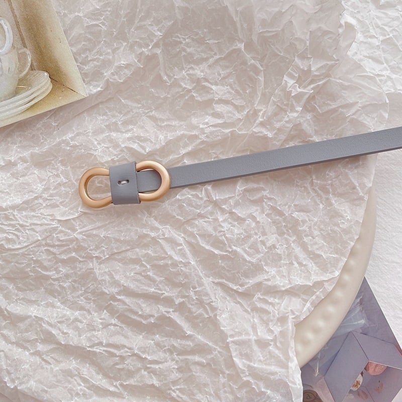 Sieviešu ādas josta kleitai, divslāņu liellopa āda, sprādze no sakausējuma, platums zem 2 cm, elektroplatinga apdare