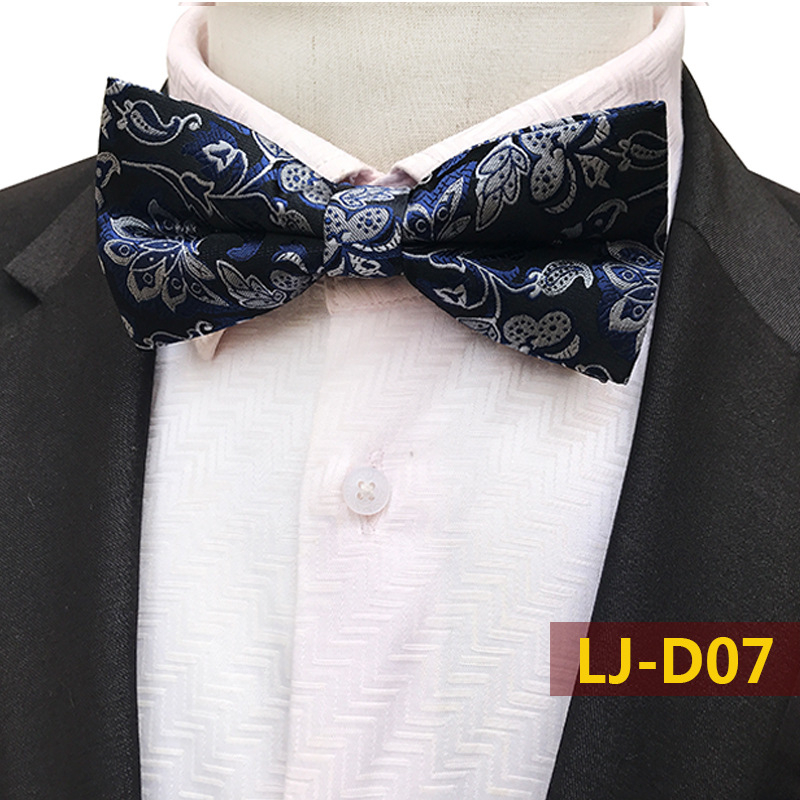Leptir mašna s floralnim Paisley uzorkom, poliester vlakno, Jacquard obrada, ručno šivanje