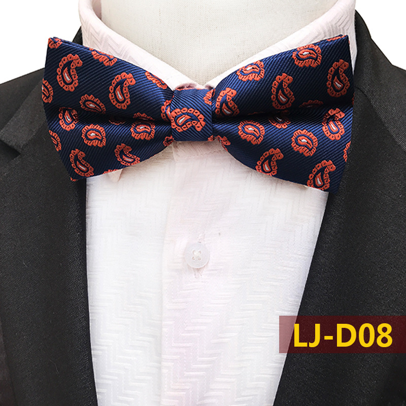 Leptir mašna s floralnim Paisley uzorkom, poliester vlakno, Jacquard obrada, ručno šivanje