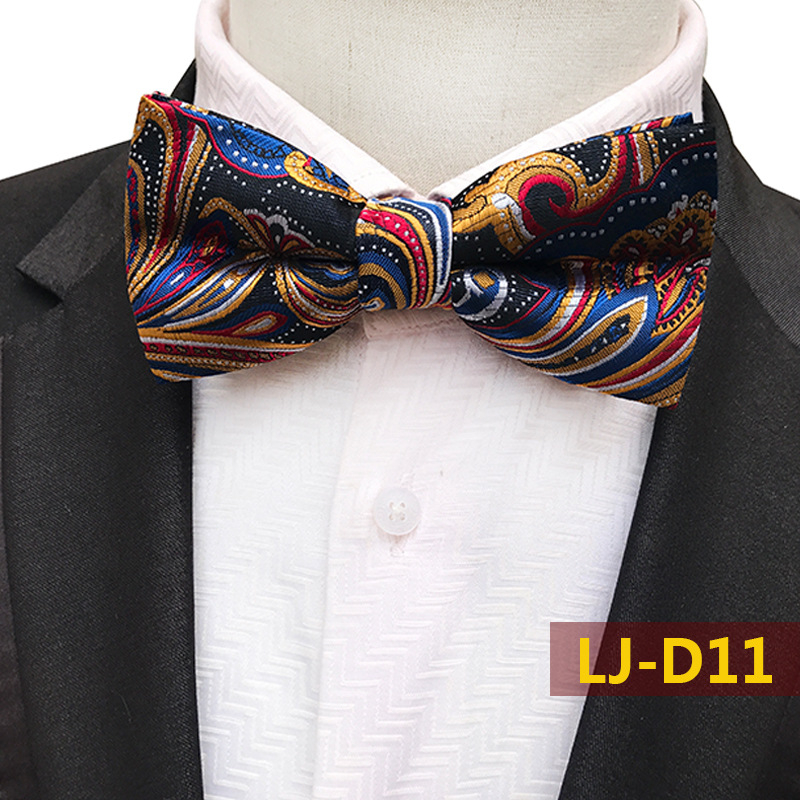 Leptir mašna s floralnim Paisley uzorkom, poliester vlakno, Jacquard obrada, ručno šivanje