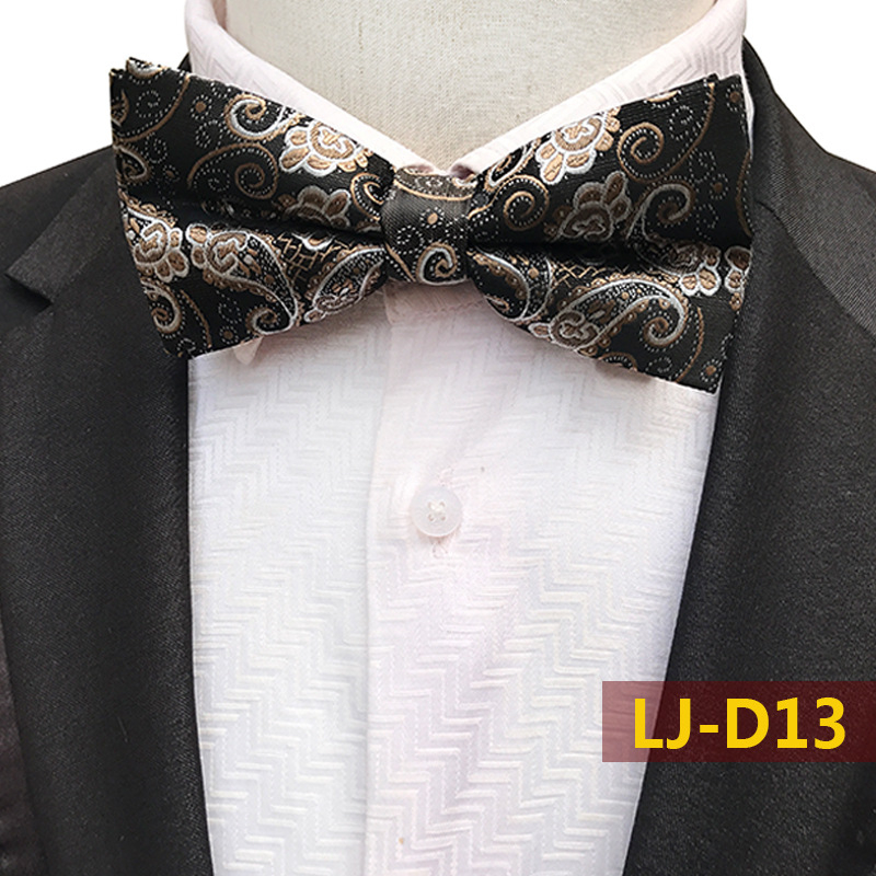 Leptir mašna s floralnim Paisley uzorkom, poliester vlakno, Jacquard obrada, ručno šivanje