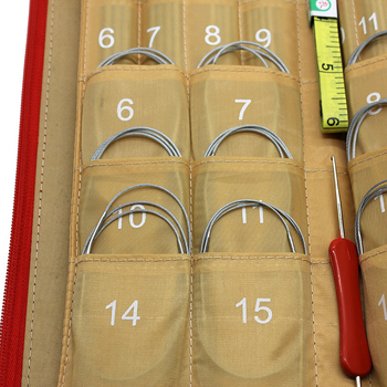 Like it Set de andrele din oțel inoxidabil: circulare și drepte, vârfuri goale, 50 piese