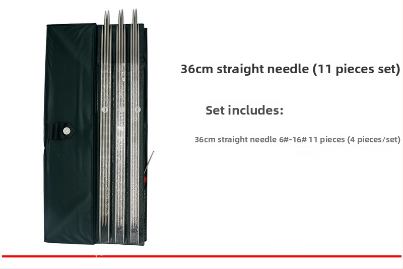 Like it Set de andrele din oțel inoxidabil: circulare și drepte, vârfuri goale, 50 piese