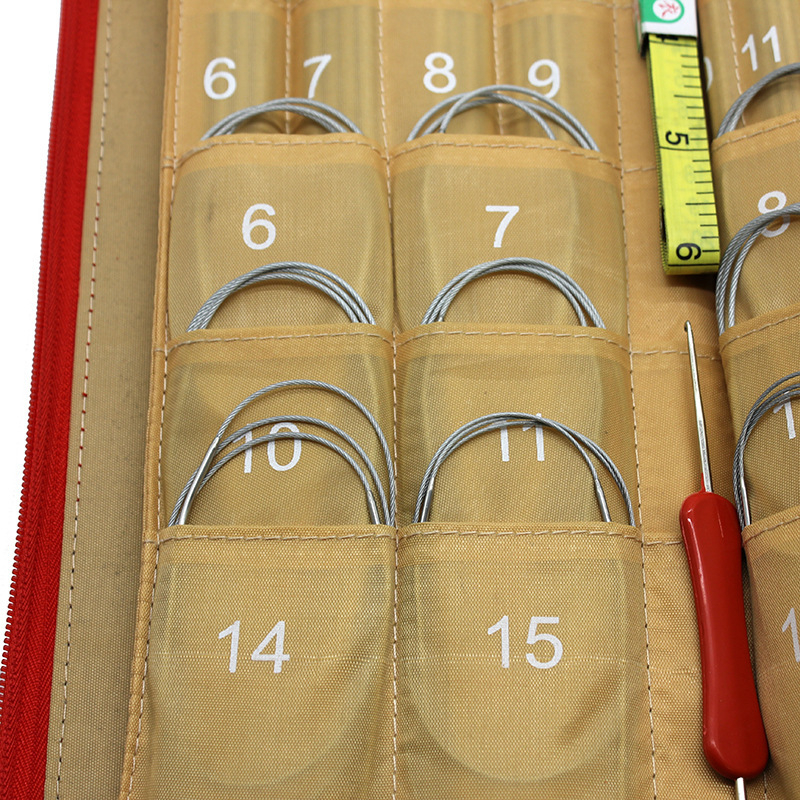 Like it Set de andrele din oțel inoxidabil: circulare și drepte, vârfuri goale, 50 piese