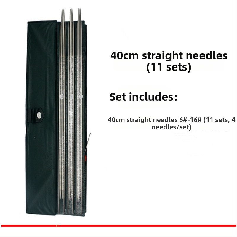 Like it Set de andrele din oțel inoxidabil: circulare și drepte, vârfuri goale, 50 piese