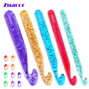 Set kukice za kukicu: prozirna debela plastična kukica za početnike; ZA marka; Wool braided set; moderni stil; bruto težina 241,8 g