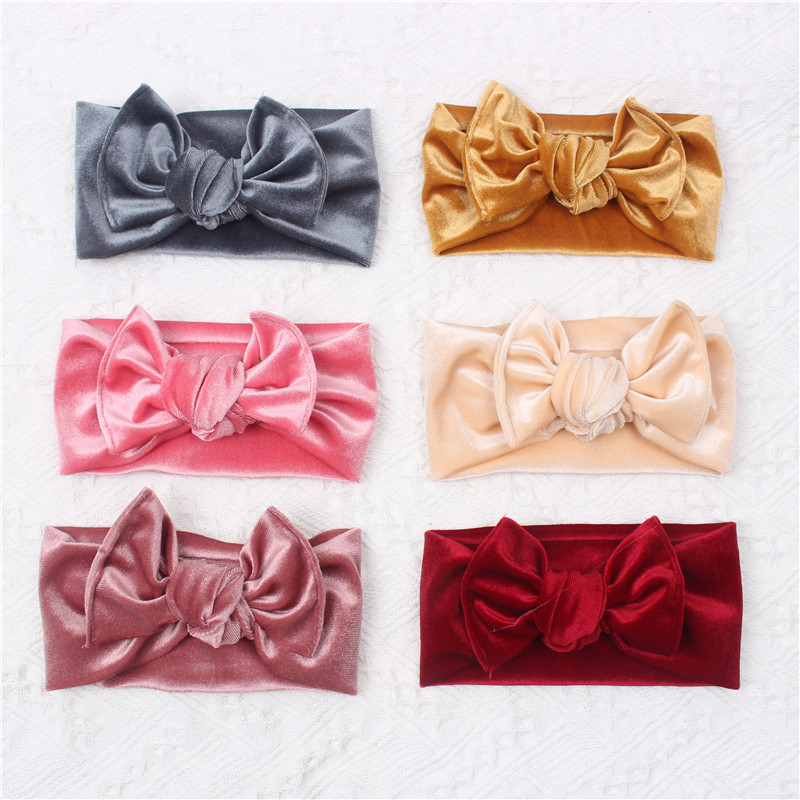 Bandă de păr din catifea cu nod, pentru copii, protecție fontanelă, material textil, ambalaj individual, personalizare disponibilă