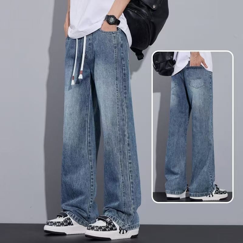 Bootcut traperice od denima, flis podstavljene, srednji pojas, zakrivljeni rub, blago prošireni ravni dio nogavice