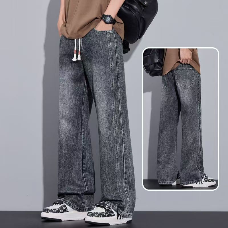 Bootcut traperice od denima, flis podstavljene, srednji pojas, zakrivljeni rub, blago prošireni ravni dio nogavice