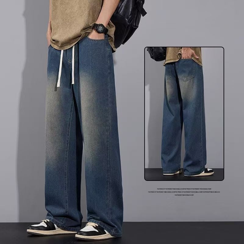 Bootcut traperice od denima, flis podstavljene, srednji pojas, zakrivljeni rub, blago prošireni ravni dio nogavice