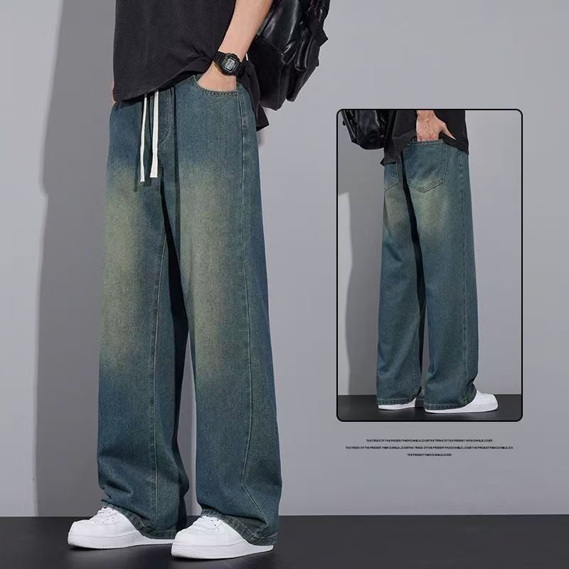Bootcut traperice od denima, flis podstavljene, srednji pojas, zakrivljeni rub, blago prošireni ravni dio nogavice