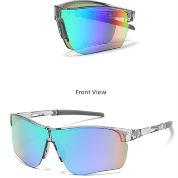 Vetruodolné cyklistické okuliare, PC rám, model 099, vymeniteľné šošovky, unisex