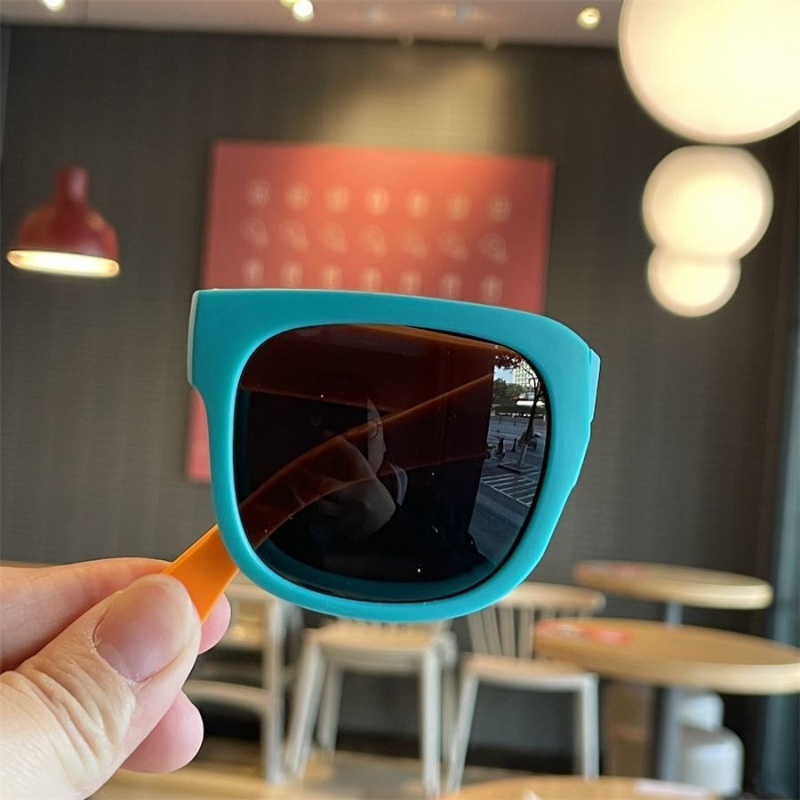 Bērnu saulesbrilles, saliekamas, apaļš rāmis, UV400 aizsardzība, lēcas no sveķiem, PC rāmis