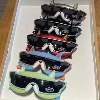 Bērnu polarizētās saulesbrilles ar integrētu lēcu, pilns rāmis, TAC lēcas, UV400, suņa kucēna motīvs karikatūrā