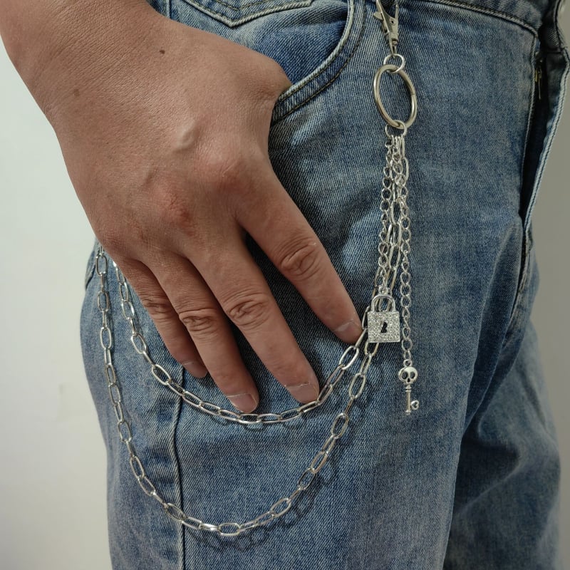 Αλυσίδα μέσης από μεταλλικό κράμα — unisex, χιπ-χοπ στυλ, ηλεκτροπλατίωση