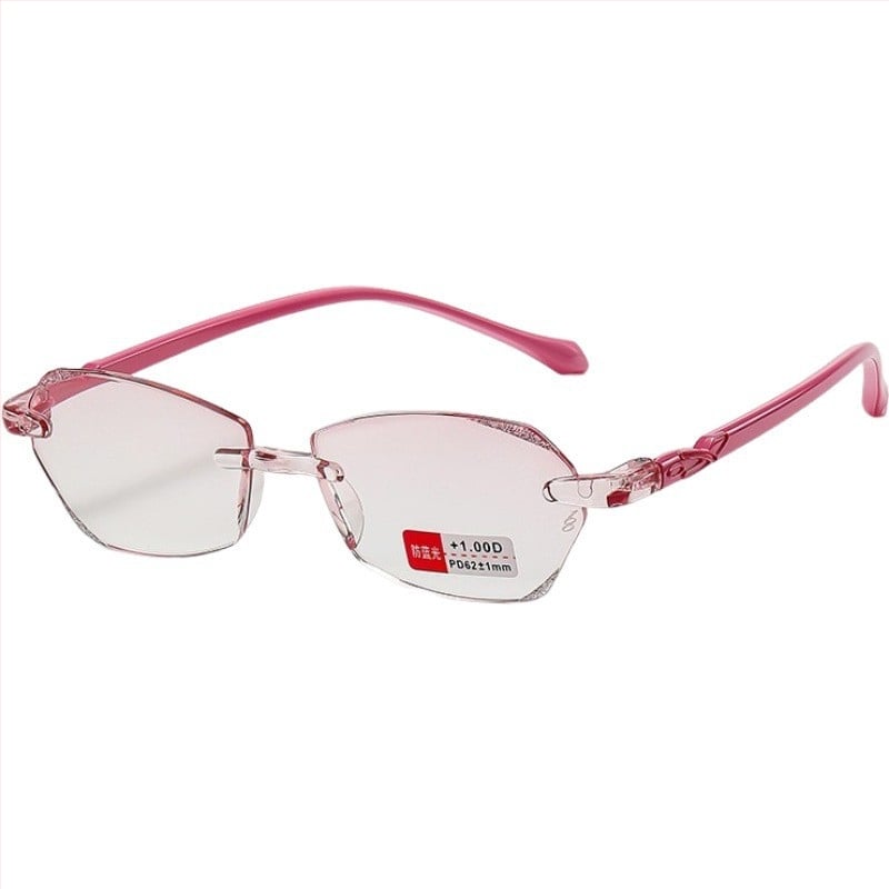 Lasīšanas brillēs ar zilās gaismas aizsardzību, vieglas, 21 g, PC lēcas, kvadrātveida rāmis