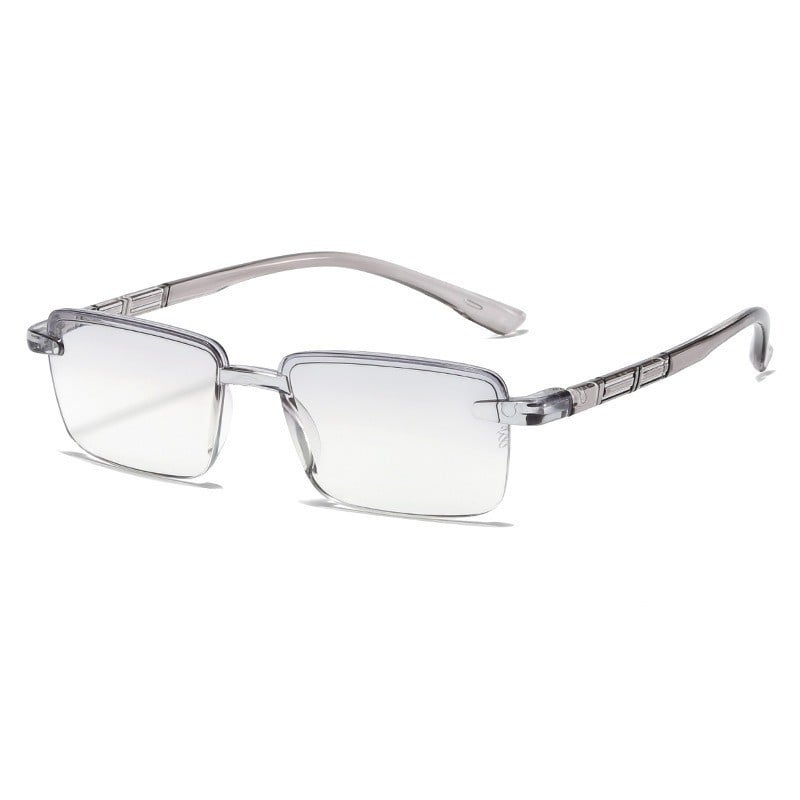 Lasīšanas brillēs ar zilās gaismas aizsardzību, vieglas, 21 g, PC lēcas, kvadrātveida rāmis