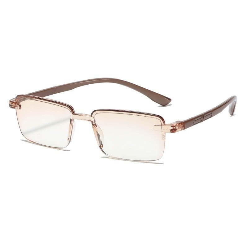 Lasīšanas brillēs ar zilās gaismas aizsardzību, vieglas, 21 g, PC lēcas, kvadrātveida rāmis