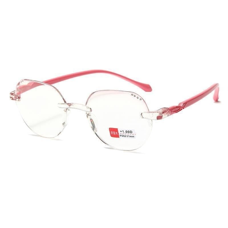 Lasīšanas brillēs ar zilās gaismas aizsardzību, vieglas, 21 g, PC lēcas, kvadrātveida rāmis