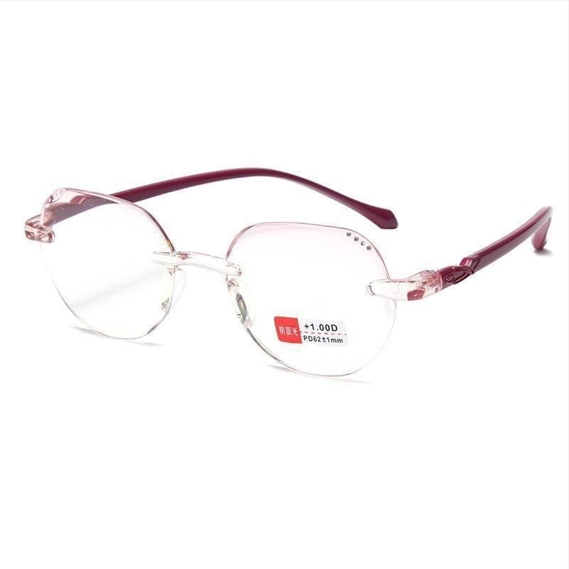 Lasīšanas brillēs ar zilās gaismas aizsardzību, vieglas, 21 g, PC lēcas, kvadrātveida rāmis