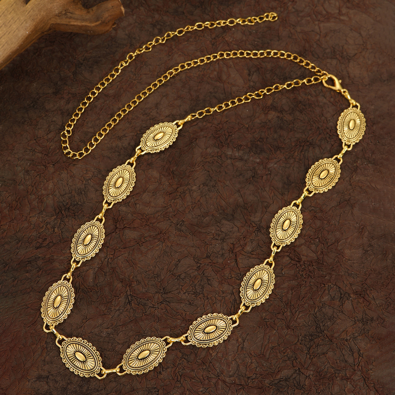 Lančana ogrlica za struk s dizajnom srca, Pine kamen ugrađen, metal, elektroplatiranje, elegantan stil