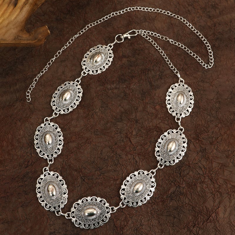 Lančana ogrlica za struk s dizajnom srca, Pine kamen ugrađen, metal, elektroplatiranje, elegantan stil