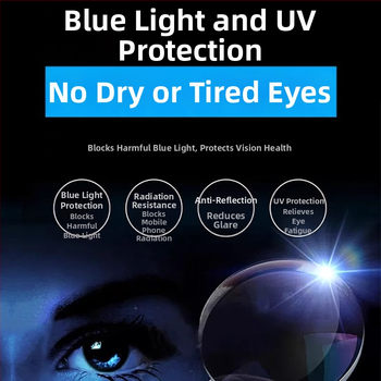 Lasīšanas brilles ar anti-zilu gaismu, divuzmantošana tālumam un tuvumam, pilns rāmis no TR+metāla, kvadrāta rāmis — 2025. gada pavasaris