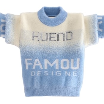 Vaikų mink velvet megztinis su fleece pamušalu ir storu audiniu žiemai (Korėjos stilius; gobtuvė; apvalus kaklas; ilgos rankovės; akrilinis pluoštas)