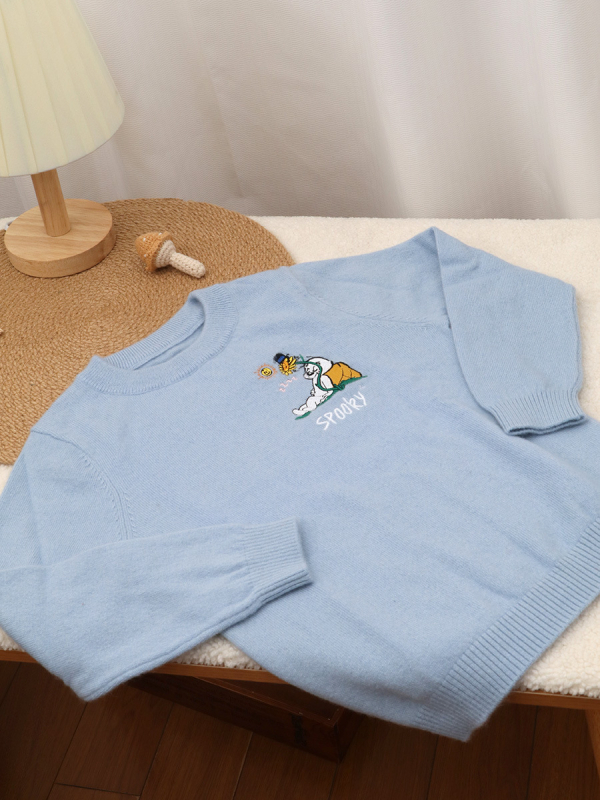 Vaikų kašmyro megztinis, storas megztimo audinys, apvalus kaklas, ilgos rankovės, dryžių/karikatūrų/abstraktus raštų, švelnus fliso paviršius, enziminis skalbimas, Korėjietiškas stilius, amžiaus grupė 3–8 m, 100% kašmyras.