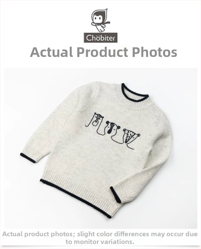 Vaikų kašmyro megztinis, storas megztimo audinys, apvalus kaklas, ilgos rankovės, dryžių/karikatūrų/abstraktus raštų, švelnus fliso paviršius, enziminis skalbimas, Korėjietiškas stilius, amžiaus grupė 3–8 m, 100% kašmyras.