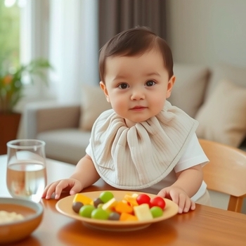 Dječji salivnik od čiste pamuka (>95%), apsorpcijski, s 360° zatvaranjem, šifra 8010, za novorođenčad