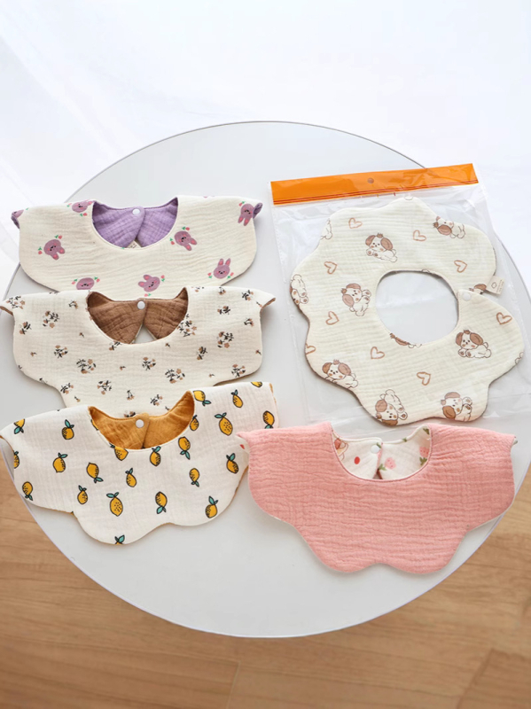 Bebina bavica od pamucne gaze, vodootporna, dvostrana, uzorak životinja