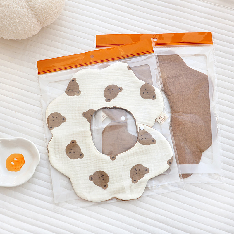 Bebina bavica od pamucne gaze, vodootporna, dvostrana, uzorak životinja